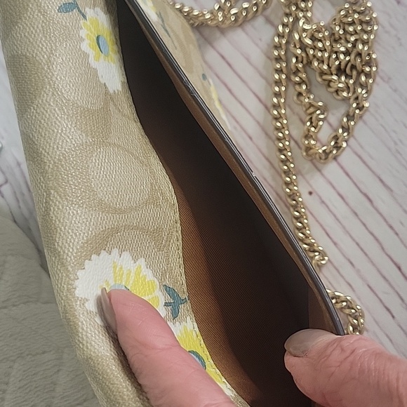 Coach Gemma Tan Floral Crossbody Bag - Picture 4 of 9